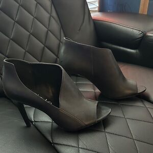 Calvin Klein Collection Black Open-Toe Heels
